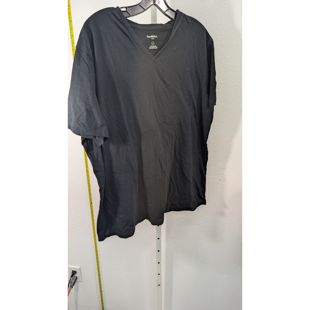 Goodfellow & Co Mens Every Wear Tee Black V-Neck Short Sleeve T-Shirt Size XL